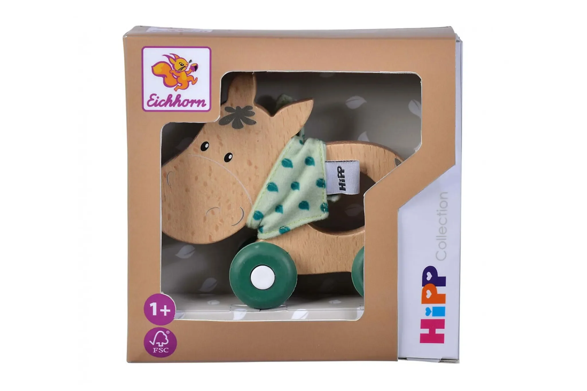Baby HIPP Schiebe-Esel – Holzschiebetier für Kleinkinder